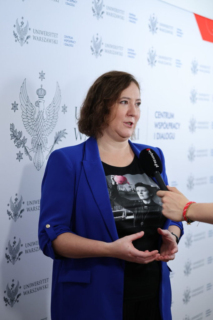 Tydzień Noblowski 2025. 8.10.2025. Prof. Maria Górna. Fot. Krystian Szczęsny.