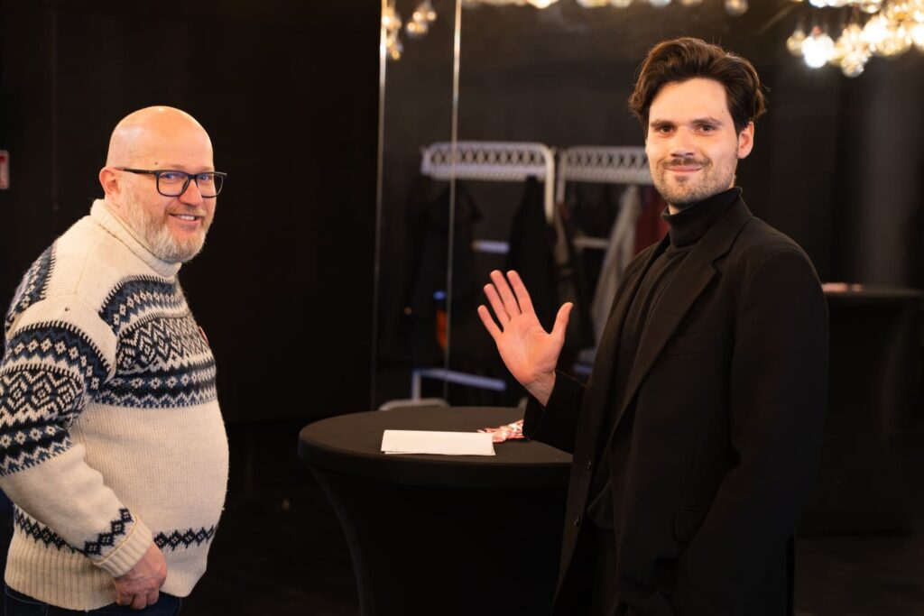 Slawomir Łonisk z Michałem Ciechomskim. Fot. CWiD UW